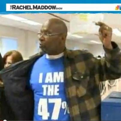 The first early voter in the crucial swing state of Ohio was sportin' the 47.