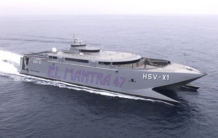 This is a US Navy JHSV Fast Catamaran Ro-Ro (roll-on roll-off ccessible cargo bay) Ship with the AM47 treatment! This is a US Navy JHSV Fast Catamaran Ro-Ro (roll-on roll-off ccessible cargo bay) Ship with the AM47 treatment!